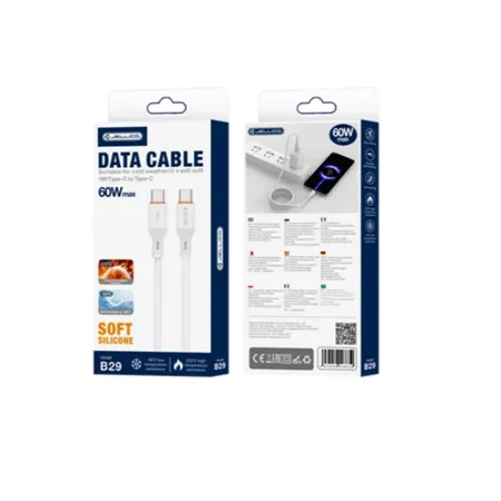 Cablu date B29 Type-C to Type-C 60W / Negru